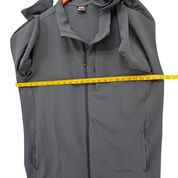 32 Degrees Heat Windbreaker Jacket Mens Grey Full Zip Pockets Stretch Size XXL - Picture 6 of 10